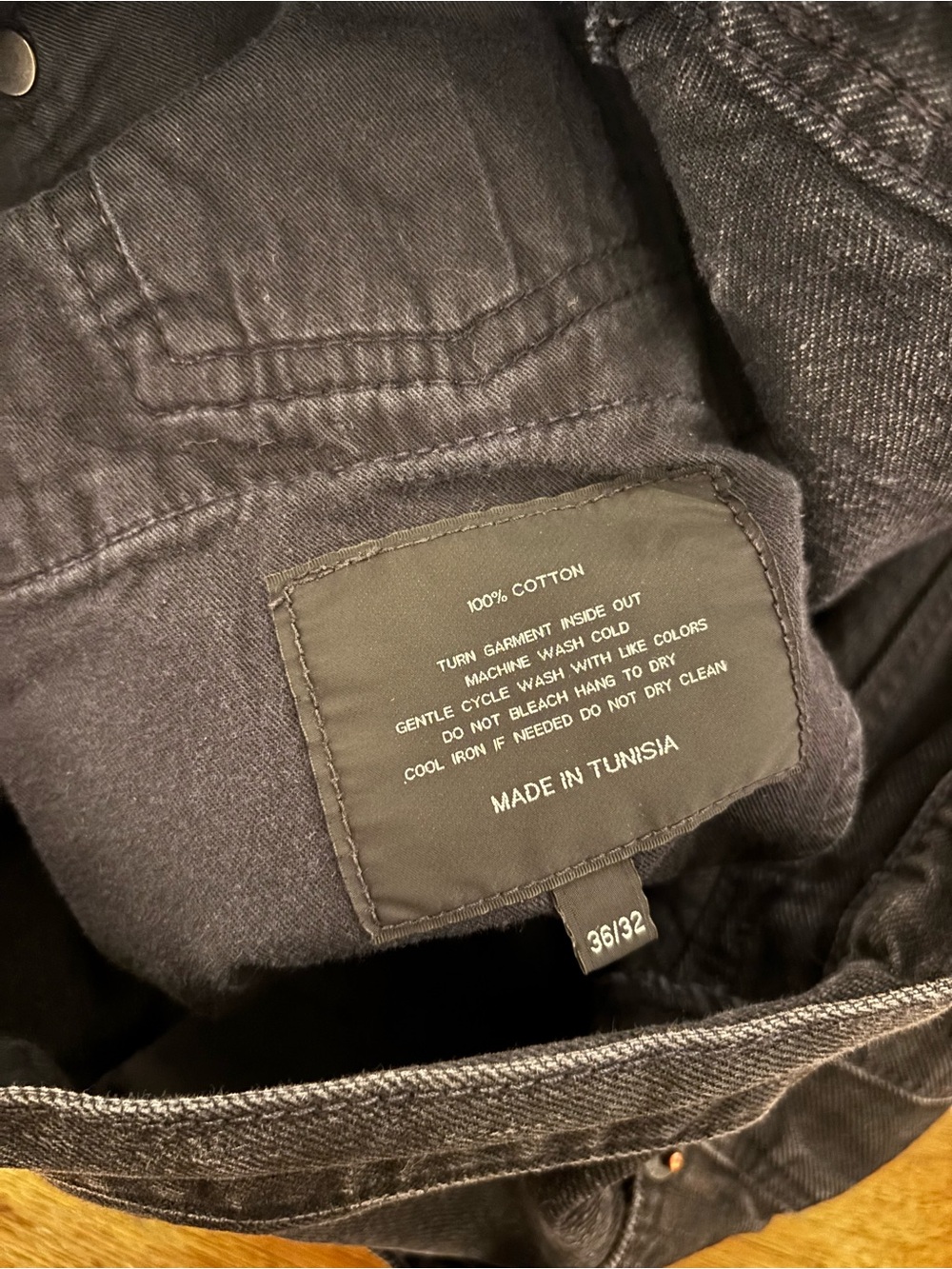 Ralph Lauren Black Label Cargo Jeans Mens 36x32 Pants Pockets Biker - Picture 10 of 10